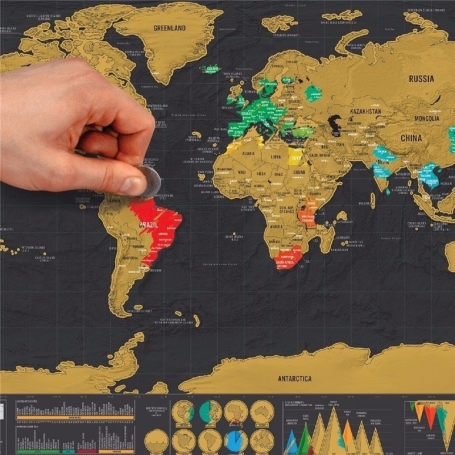 Carte du Monde à Gratter Edition de Luxe