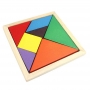 Tangram en bois multicolore