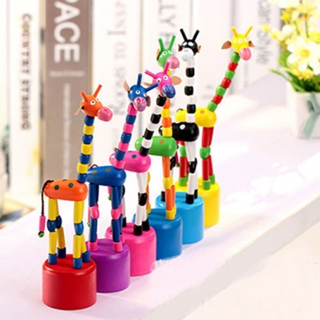 Jouets en bois girafe jouet en bois marbre course cadeau pour 3 4