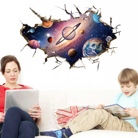 Stickers mural Système solaire pour chambre d'enfants