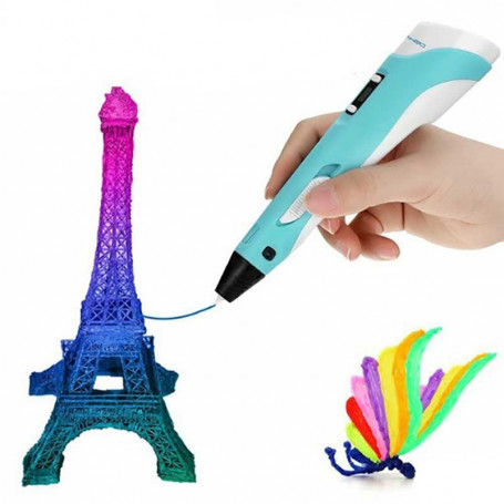 Outils multi-forme silicone stylo 3D dessin modèle Agrandir résistant à la chaleur Bleu Dessin avec protection 2 doigts Impression 3D Pen Mat 