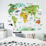 Carte du monde animaux pour enfants